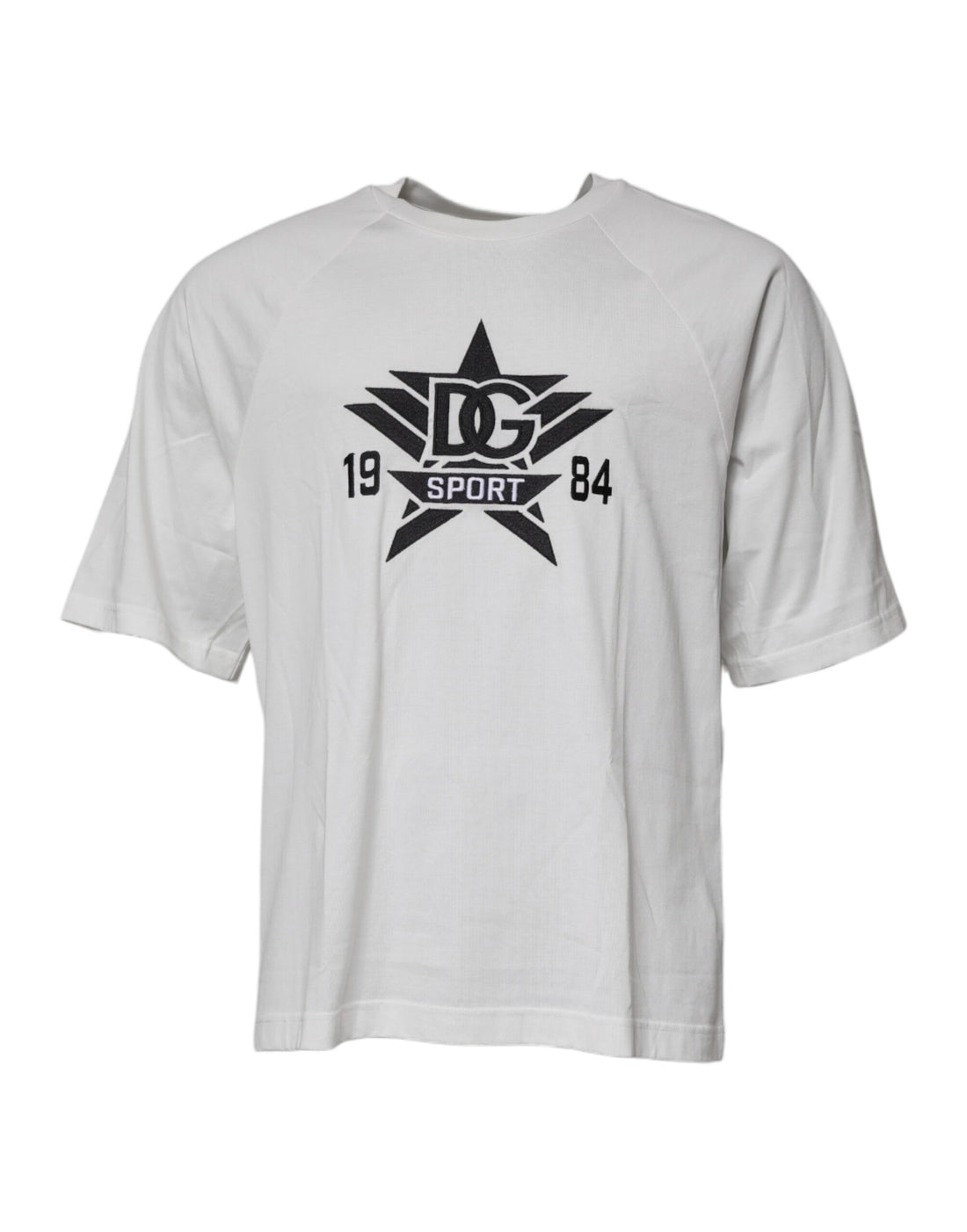 Dolce &amp;amp; Gabbana Vit DG Sport Rundringad Kortärmad T-shirt