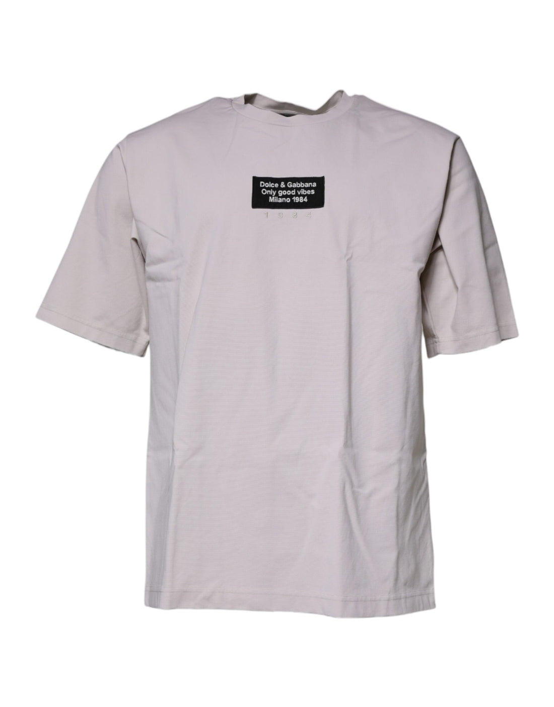 Dolce &amp;amp; Gabbana Beige DG Logo Rundringad Kortärmad T-shirt