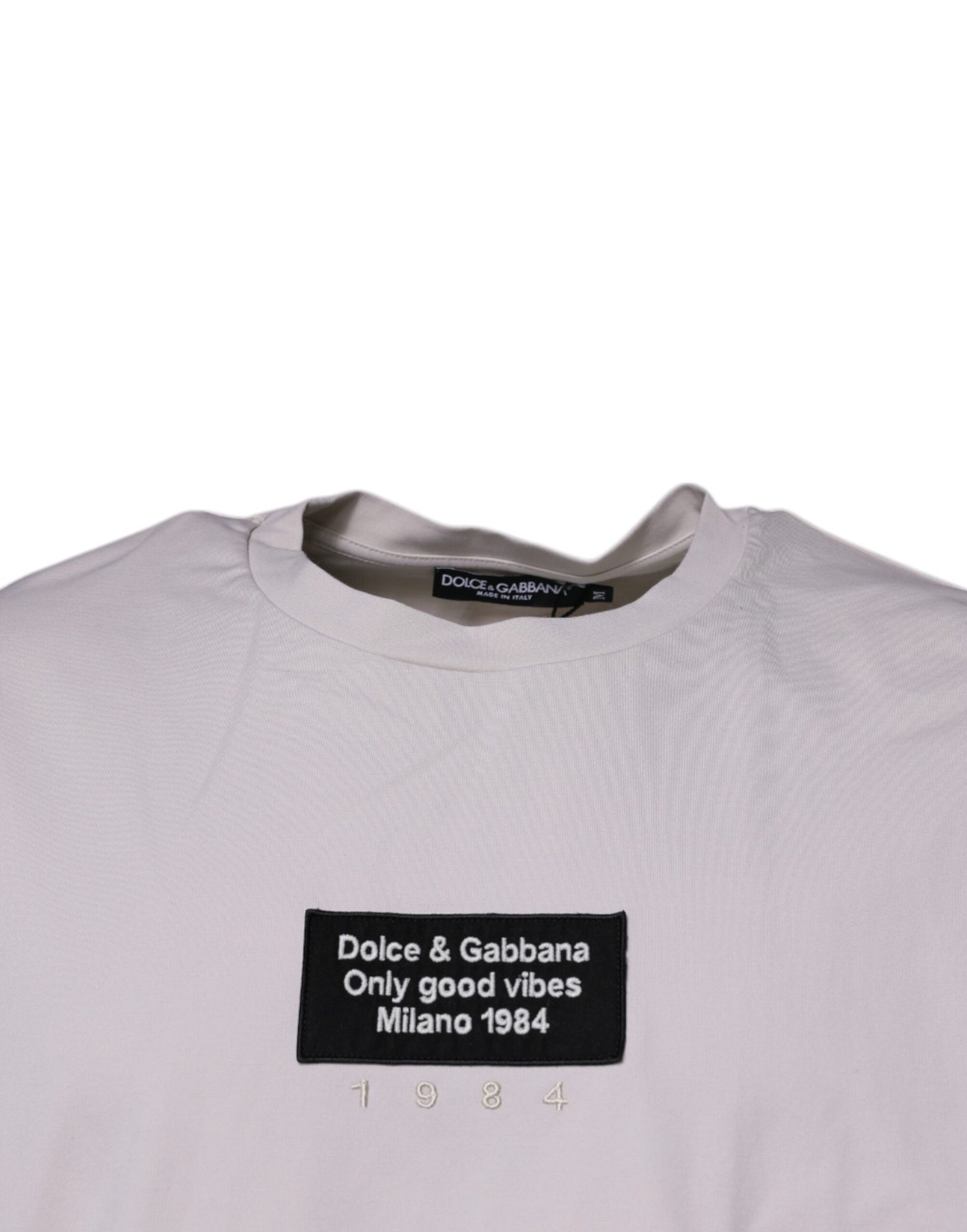 Dolce &amp;amp; Gabbana Beige DG Logo Rundringad Kortärmad T-shirt
