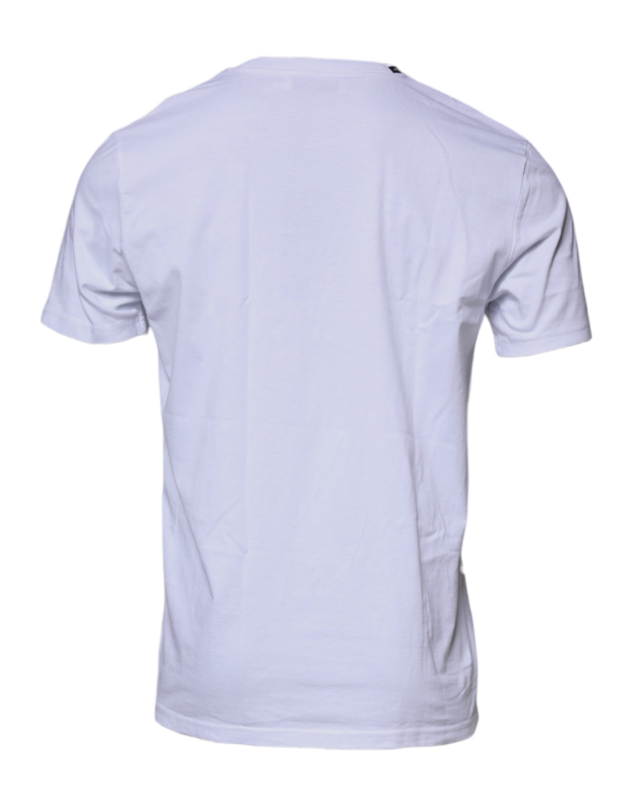 Dolce &amp; Gabbana White Red Leopard Cotton Crew Neck T-shirt