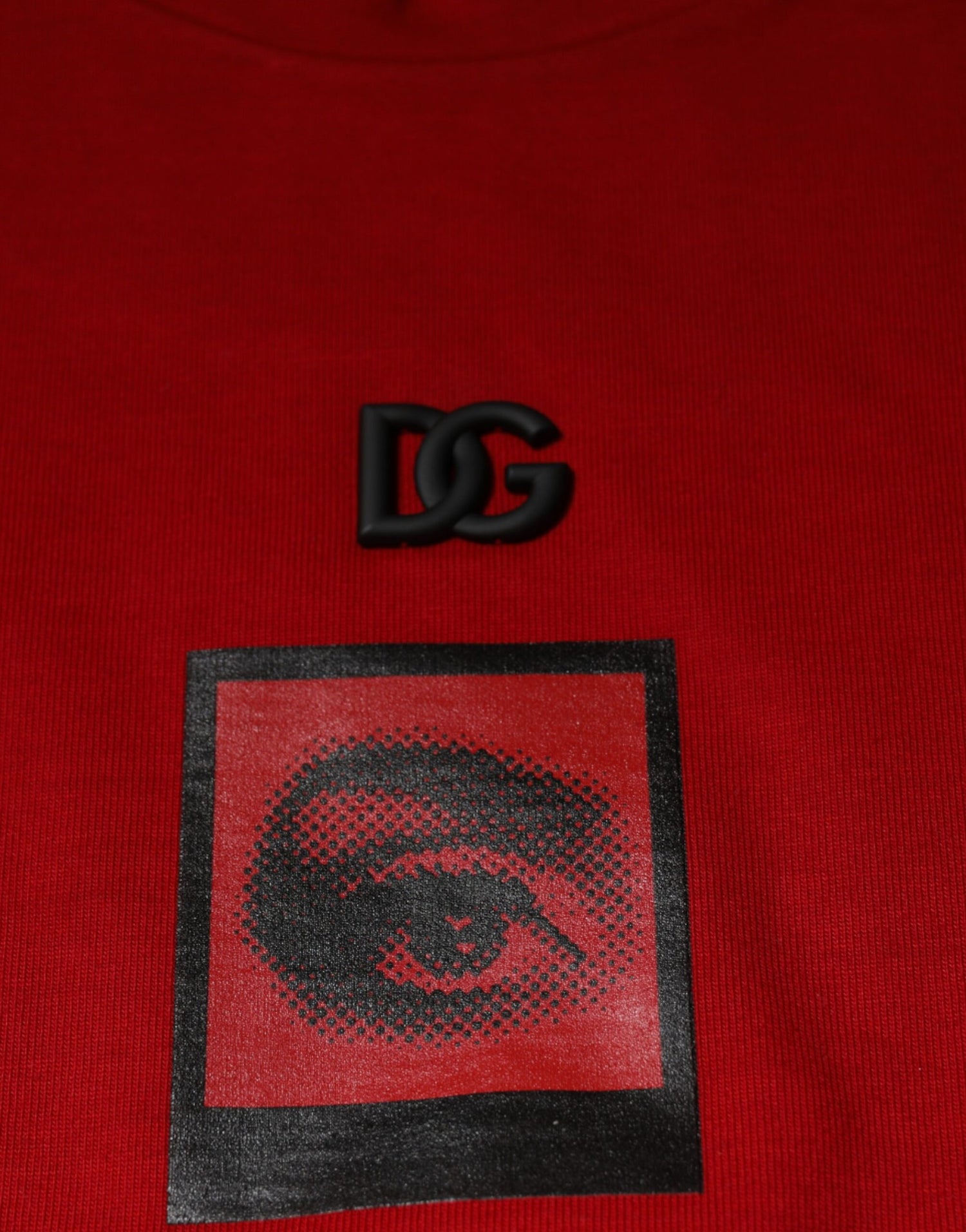 Dolce &amp;amp; Gabbana Röd DG Eye Bomulls-T-shirt med rund hals