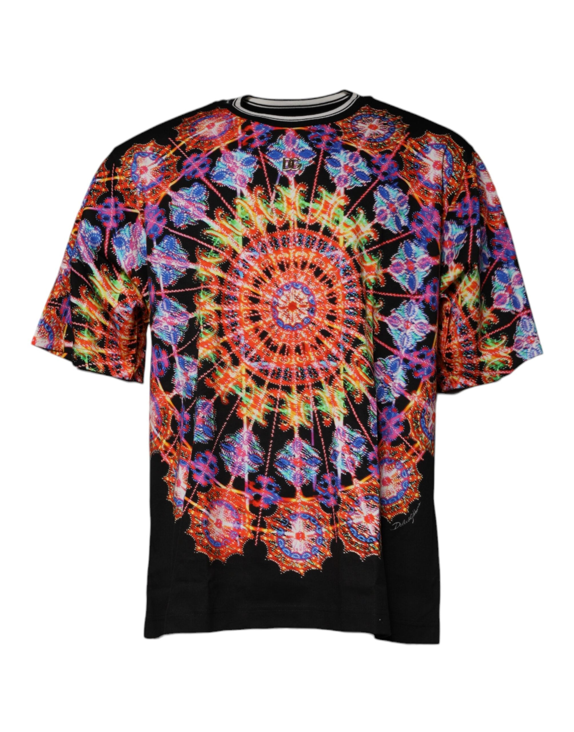 Dolce &amp; Gabbana Multicolor Kaleidoscope Men Short Sleeves T-shirt
