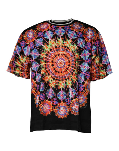 Dolce &amp; Gabbana Multicolor Kaleidoscope Men Short Sleeves T-shirt