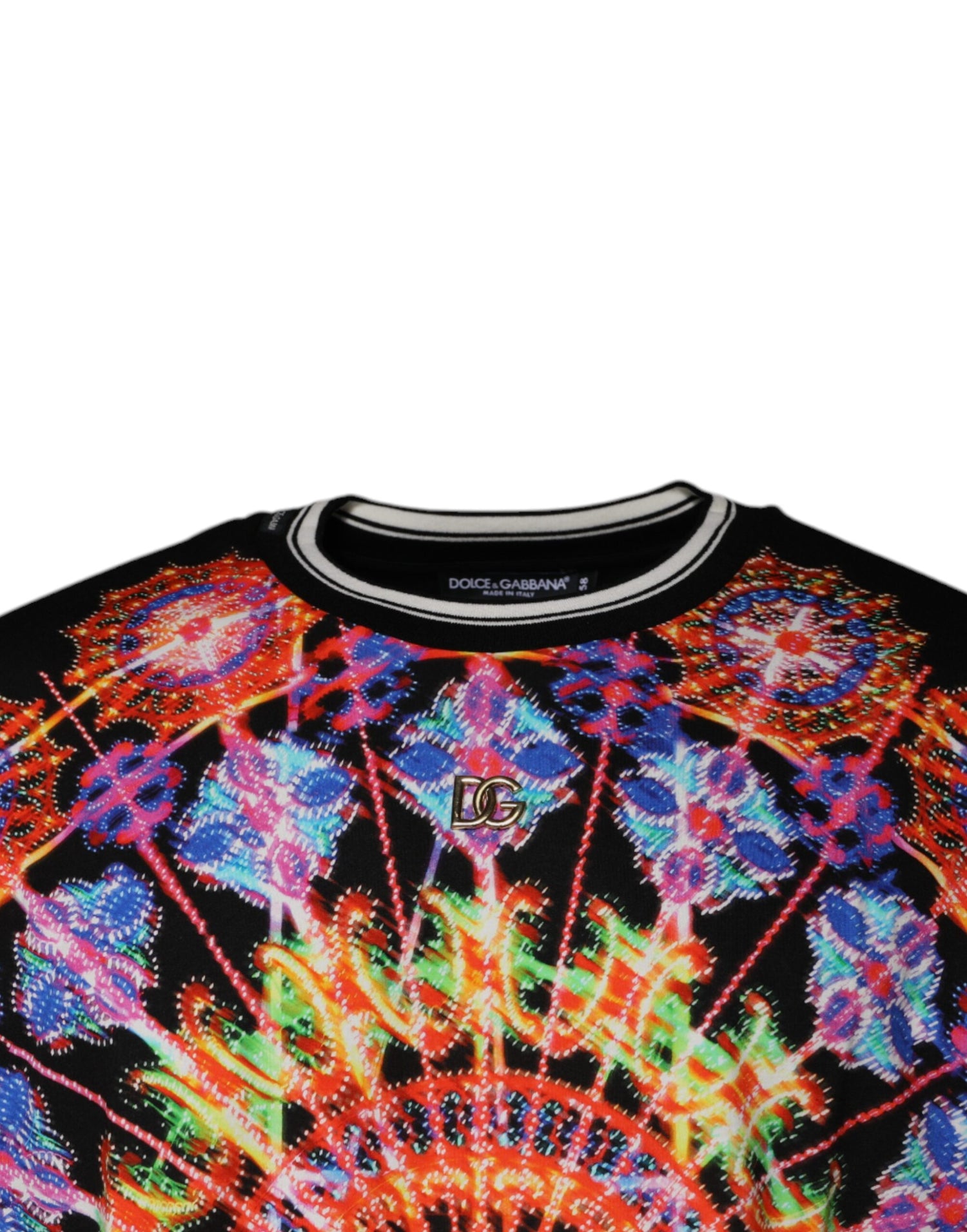 Dolce &amp; Gabbana Multicolor Kaleidoscope Men Short Sleeves T-shirt