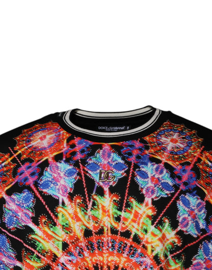 Dolce &amp; Gabbana Multicolor Kaleidoscope Men Short Sleeves T-shirt