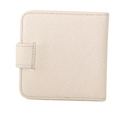 Dolce &amp; Gabbana White Dauphine Leather Condom Case Holder Pocket Wallet