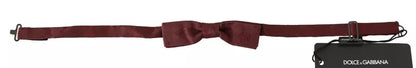 Dolce &amp;amp; Gabbana Bordeaux Silk Floral Faille Justerbar fluga