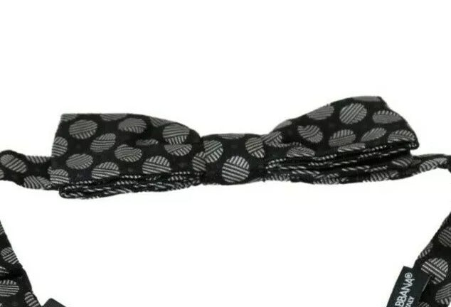 Dolce &amp;amp; Gabbana Svart Siden Circles Herrfluga