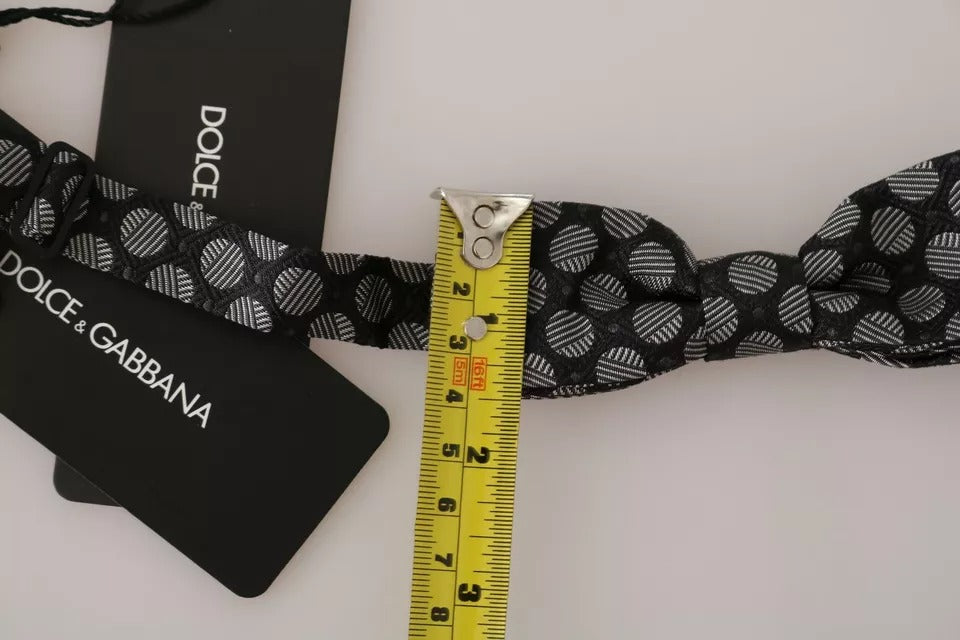 Dolce &amp;amp; Gabbana Svart Siden Circles Herrfluga