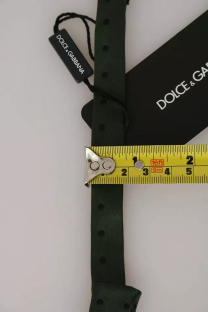 Dolce &amp;amp; Gabbana Grön Sidenprickig Herrfluga