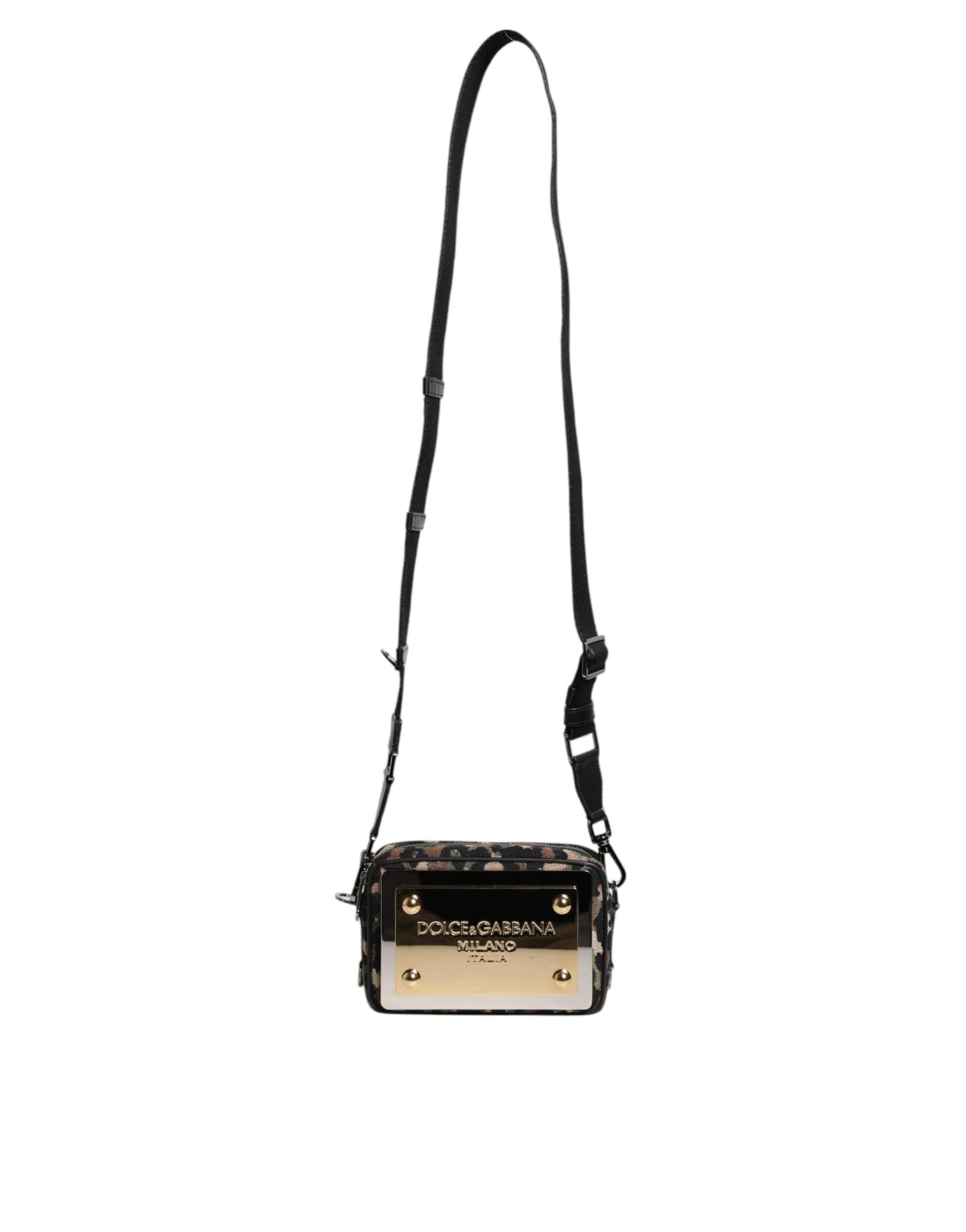 Dolce &amp; Gabbana Multicolor Leopard Jacquard DG Logo Crossbody Bag