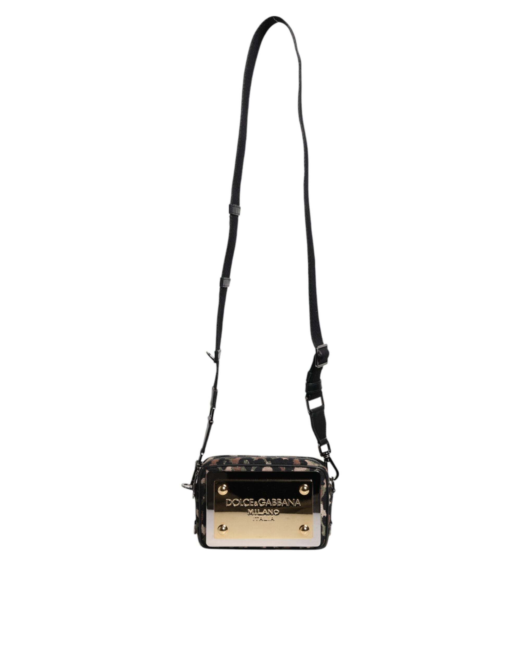 Dolce &amp; Gabbana Multicolor Leopard Jacquard DG Logo Crossbody Bag
