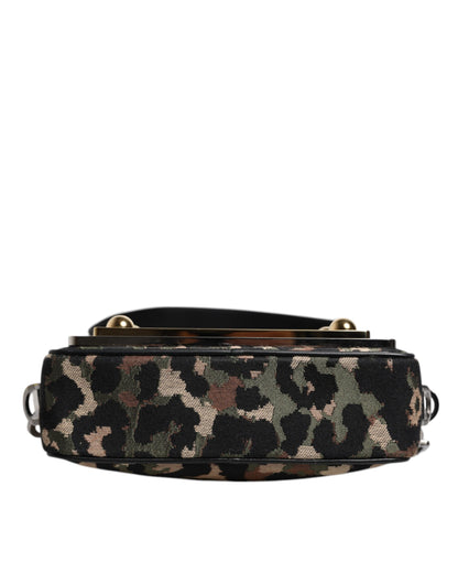 Dolce &amp; Gabbana Multicolor Leopard Jacquard DG Logo Crossbody Bag