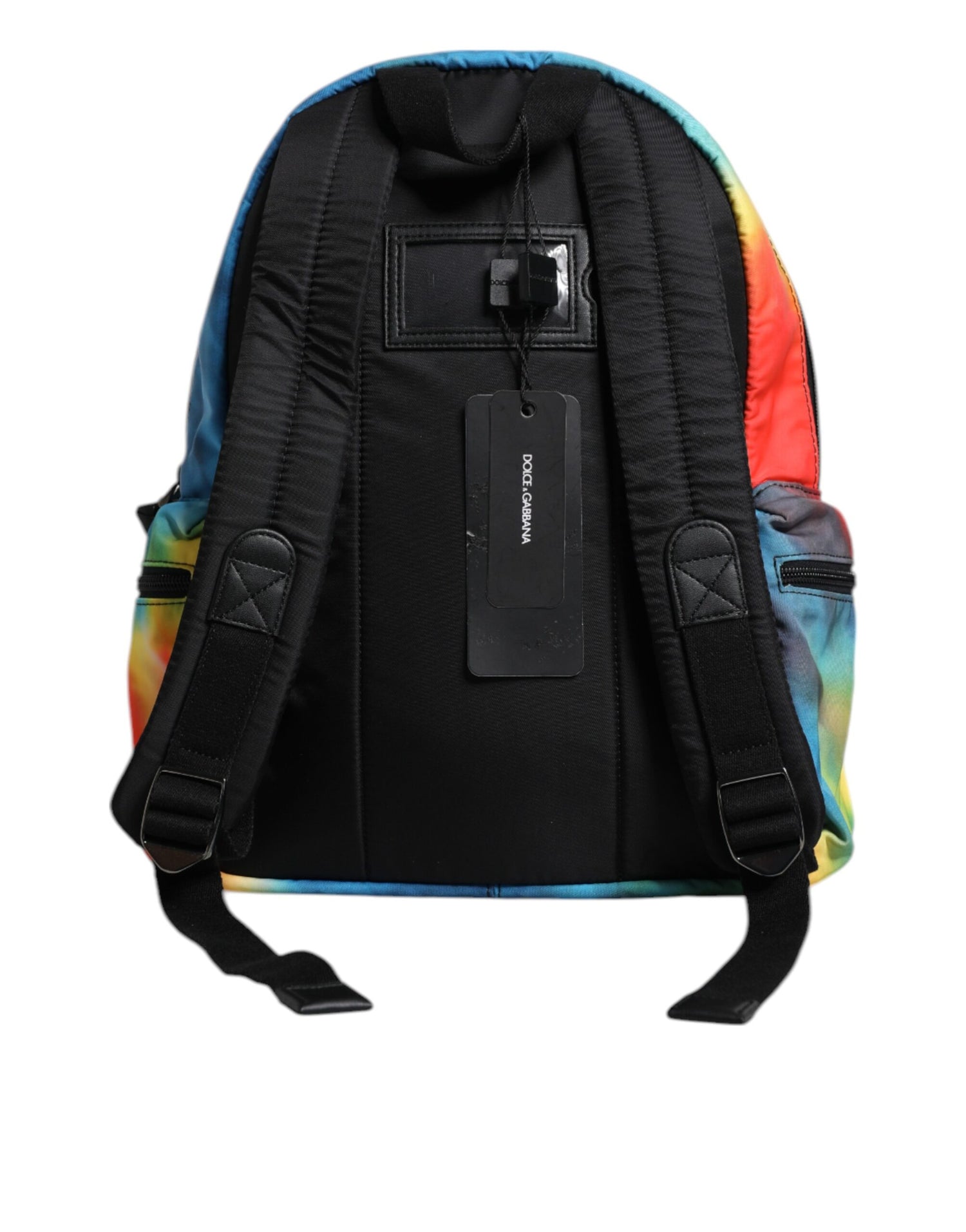 Dolce &amp; Gabbana Multicolor Tie Dye Nylon Logo Print Kids Backpack Bag