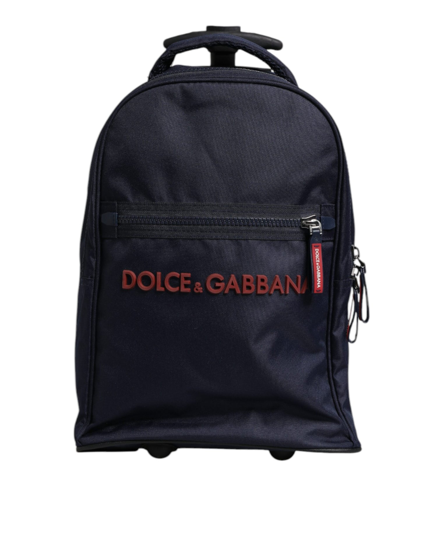 Dolce &amp;amp; Gabbana Blå Röd Polyester Barnryggsäck med Hjul