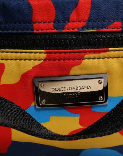 Dolce &amp; Gabbana Multicolor Camouflage Nylon Shopping Tote Bag
