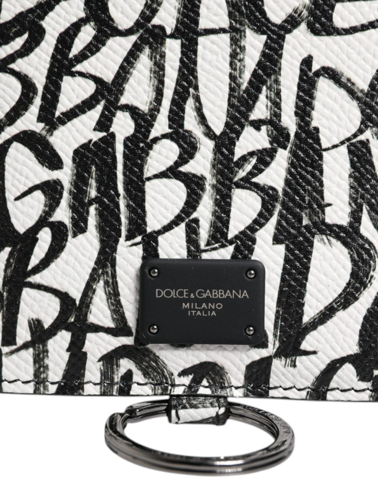 Dolce &amp;amp; Gabbana Vit Läderplånbok med Logotyptryck och Korthållare