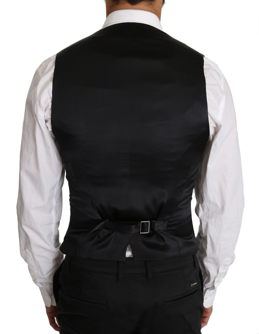 Dolce &amp; Gabbana Gray Wool Double Breasted Waistcoat Vest