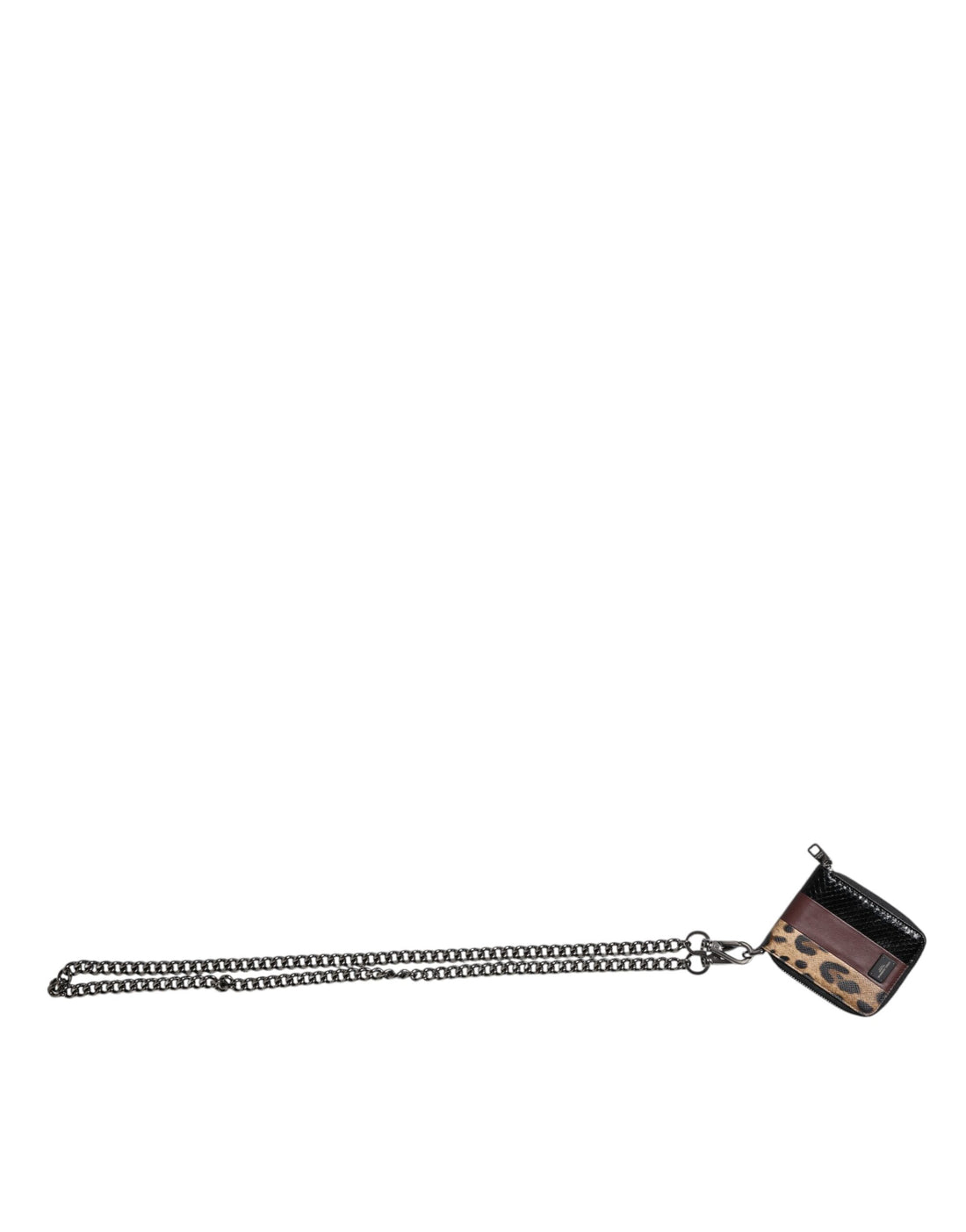 Dolce &amp;amp; Gabbana Flerfärgad Leopard Läder DG Bifold Korthållare Plånbok