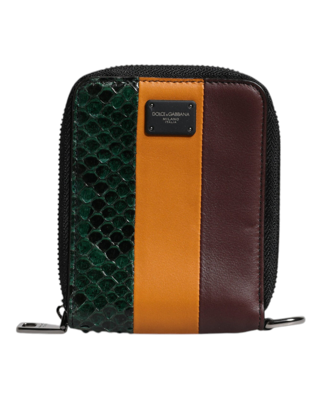 Dolce &amp;amp; Gabbana Flerfärgad Exotisk Läder DG Bifold Korthållare Plånbok