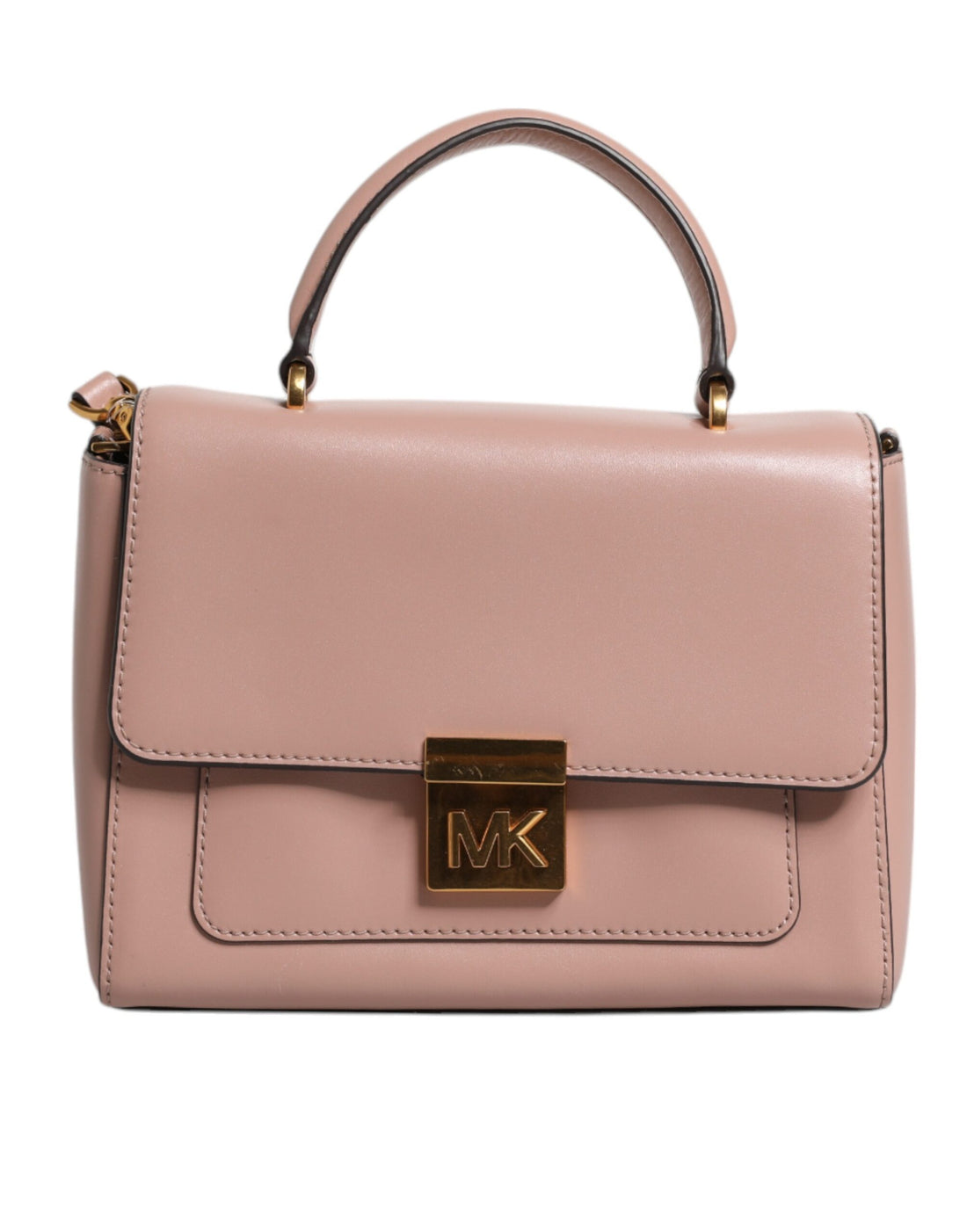 Michael Kors rosa läderväska med logotyp och platta – MINDY-axelväska