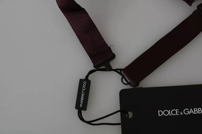 Dolce &amp;amp; Gabbana Bordeauxröd Siden Enfärgad Klassisk Fluga