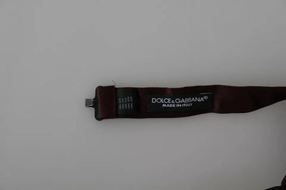 Dolce &amp;amp; Gabbana Bordeauxröd Siden Enfärgad Klassisk Fluga
