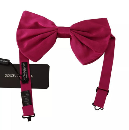Dolce &amp;amp; Gabbana Rosa Sidenfluga Med Justerbar Halsringning Herr
