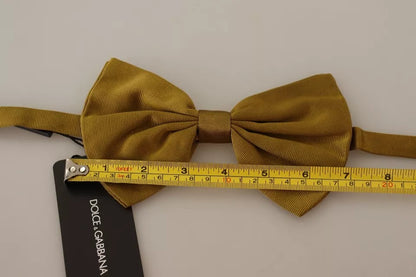 Dolce &amp;amp; Gabbana Gul Senapsgul 100% Siden Fjärilsfluga Herr