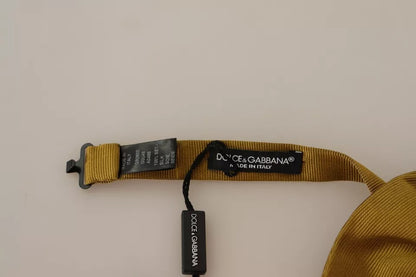 Dolce &amp;amp; Gabbana Gul Senapsgul 100% Siden Fjärilsfluga Herr