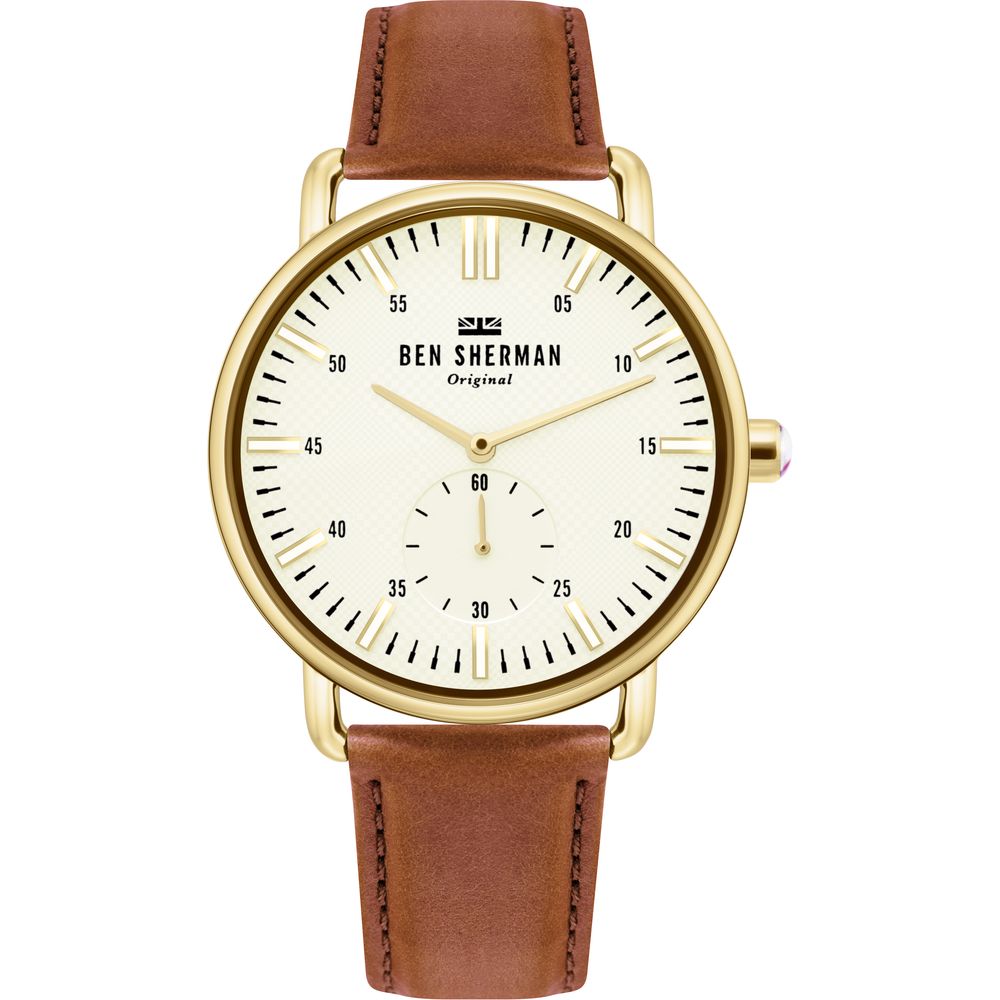 Ben Sherman brun läderklocka