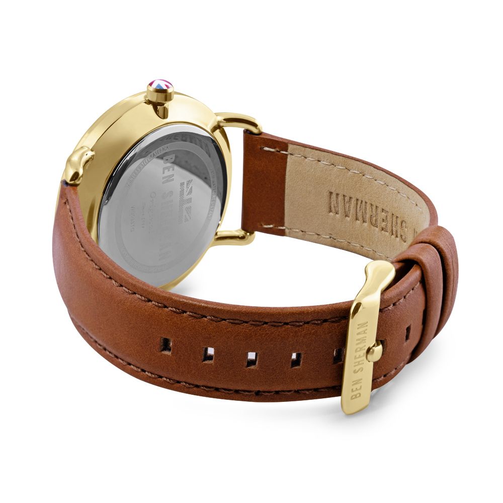 Ben Sherman brun läderklocka