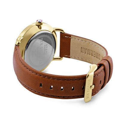 Ben Sherman brun läderklocka