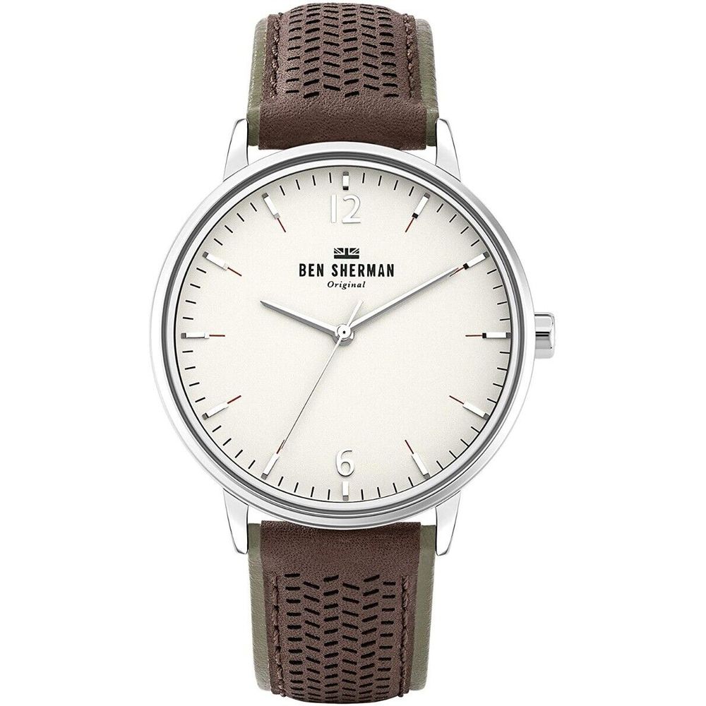 Ben Sherman brun läderklocka