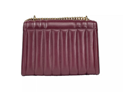 Michael Kors Whitney Medium Chain Axelklaff Crossbody Oxblood