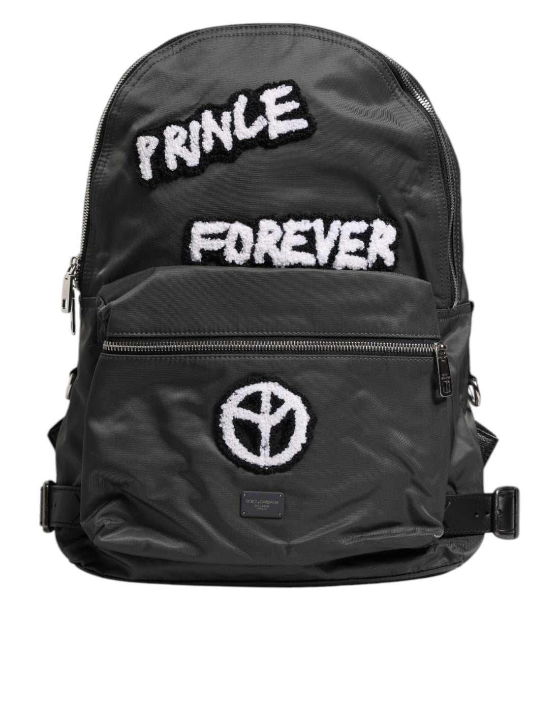 Dolce &amp;amp; Gabbana Grå Nylon Prince Forever School Reseryggsäck