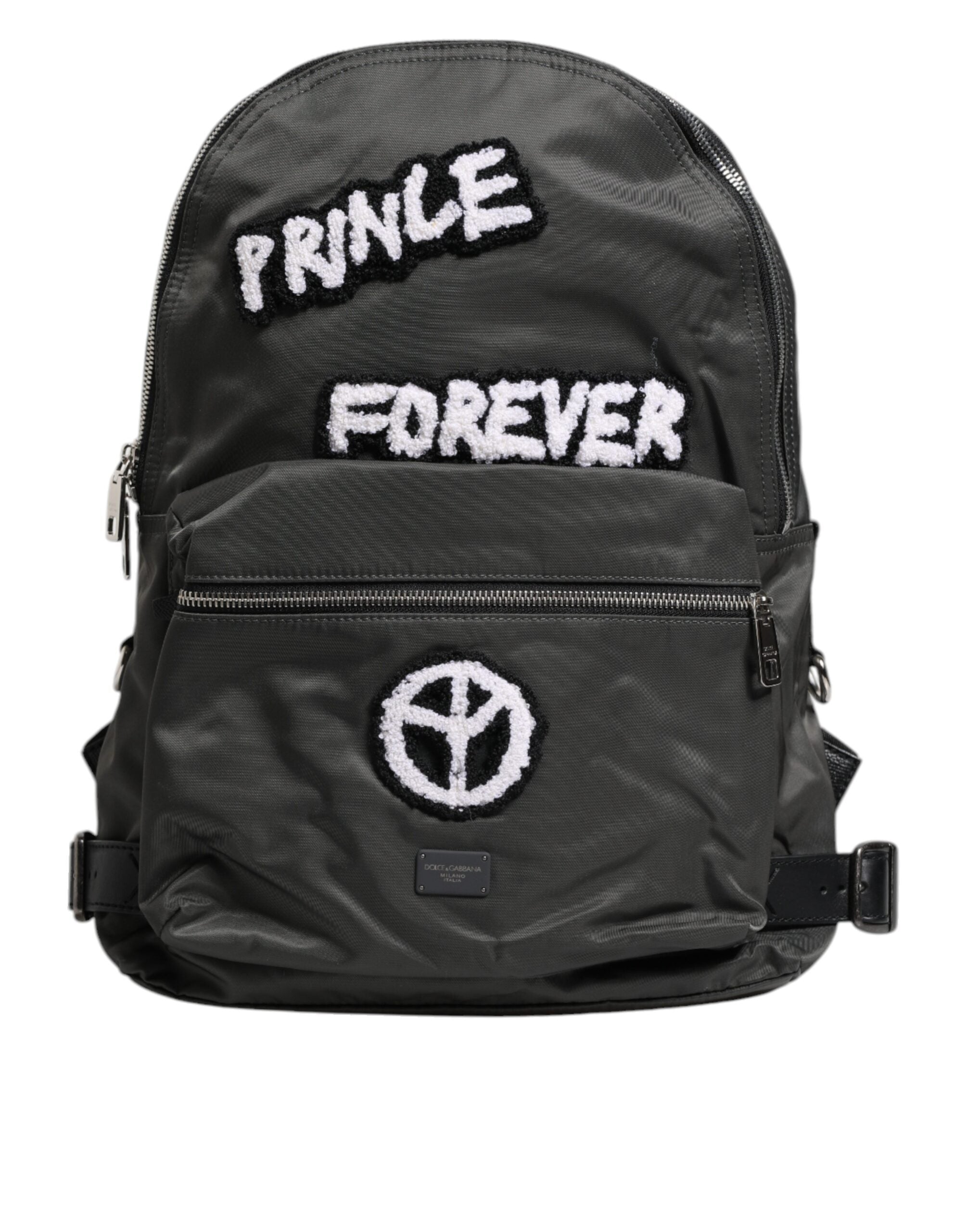 Dolce &amp;amp; Gabbana Grå Nylon Prince Forever School Reseryggsäck