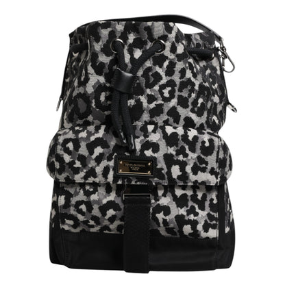 Dolce &amp; Gabbana Multicolor Leopard Jacquard Hobo Crossbody Borse Bag