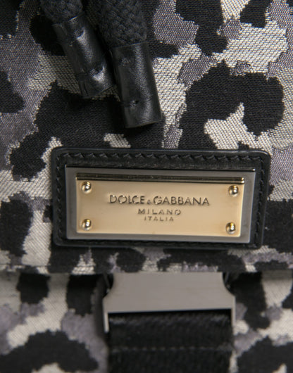Dolce &amp; Gabbana Multicolor Leopard Jacquard Hobo Crossbody Borse Bag
