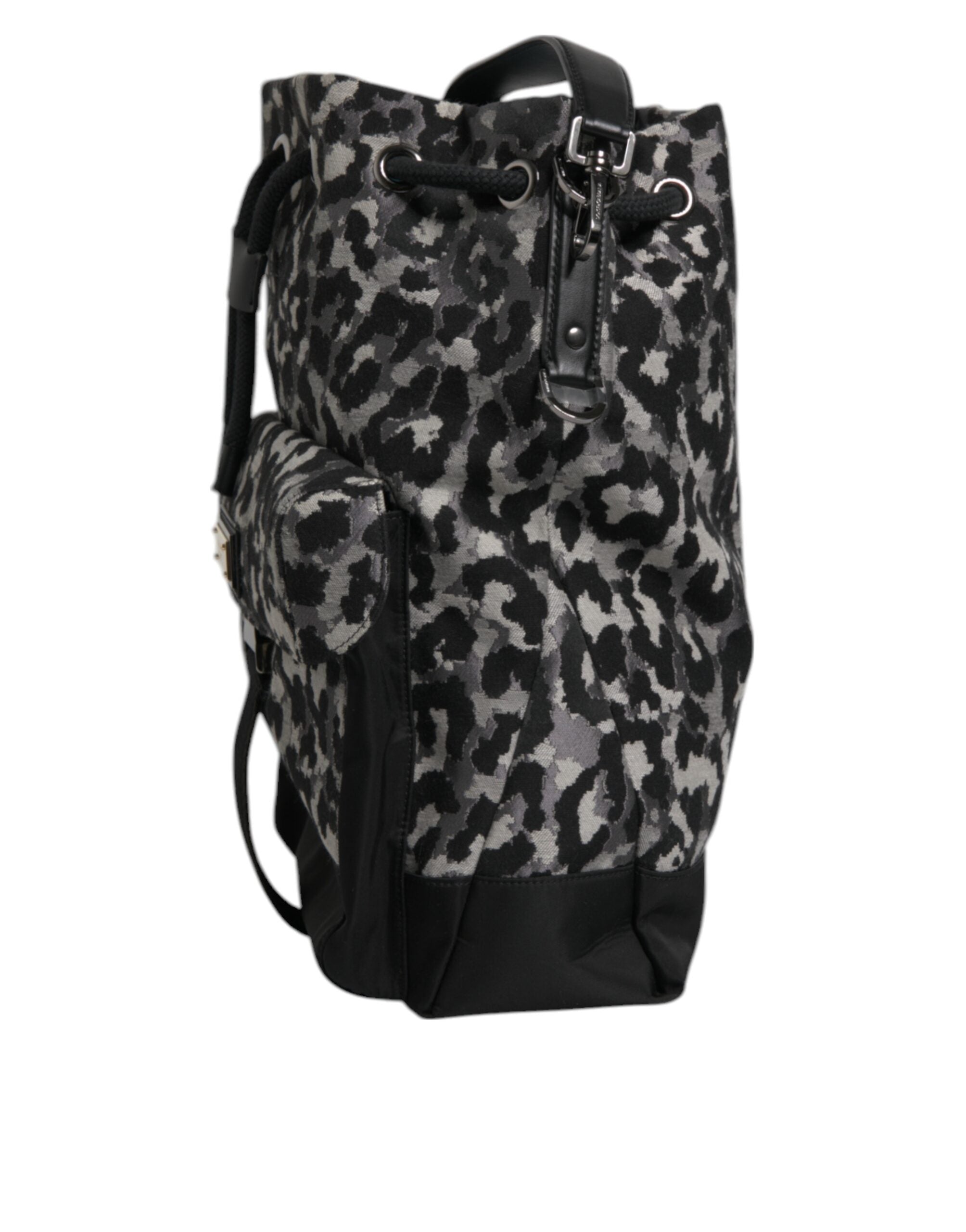 Dolce &amp; Gabbana Multicolor Leopard Jacquard Hobo Crossbody Borse Bag