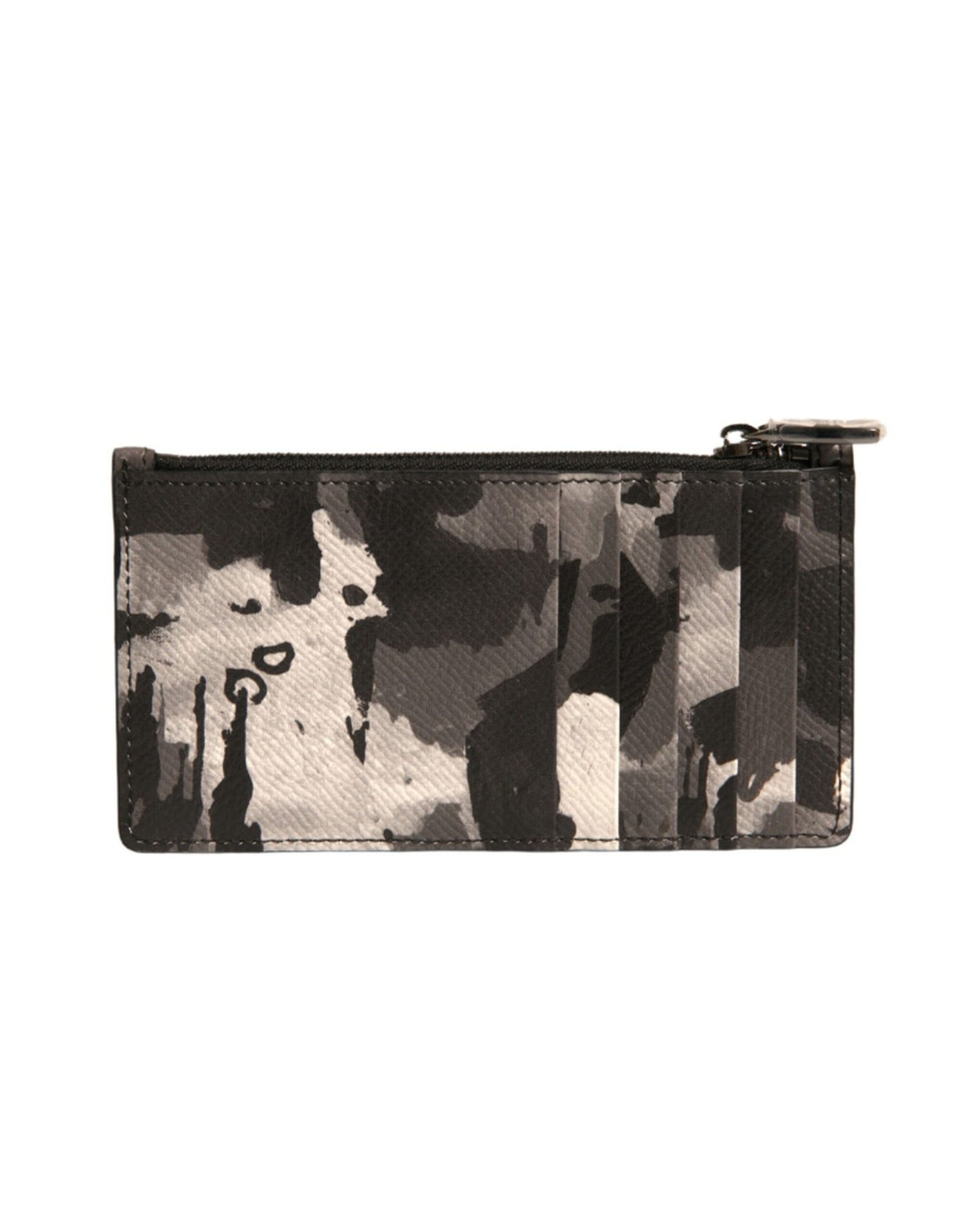Dolce &amp; Gabbana Multicolor Camouflage Logo Plaque Coin Purse Wallet