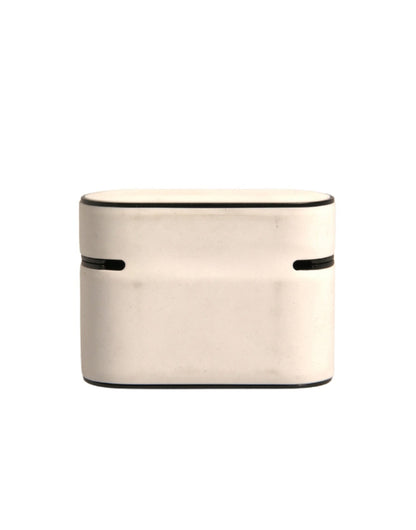 Dolce &amp;amp; Gabbana Vit PVC Präglad Logotyp Plack Hållare Airpods Fodral