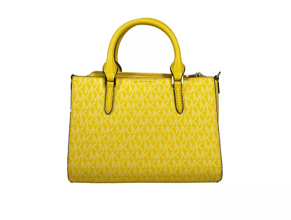 Michael Kors Charlotte 3 i 1 Satchel Väska Axelremsväska Gyllengul