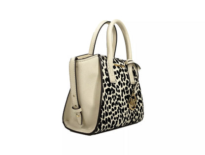 Michael Kors Avril XS Cream Cheetah Satchel Axelväska