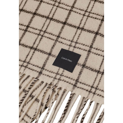 Calvin Klein Beige Ullhalsduk