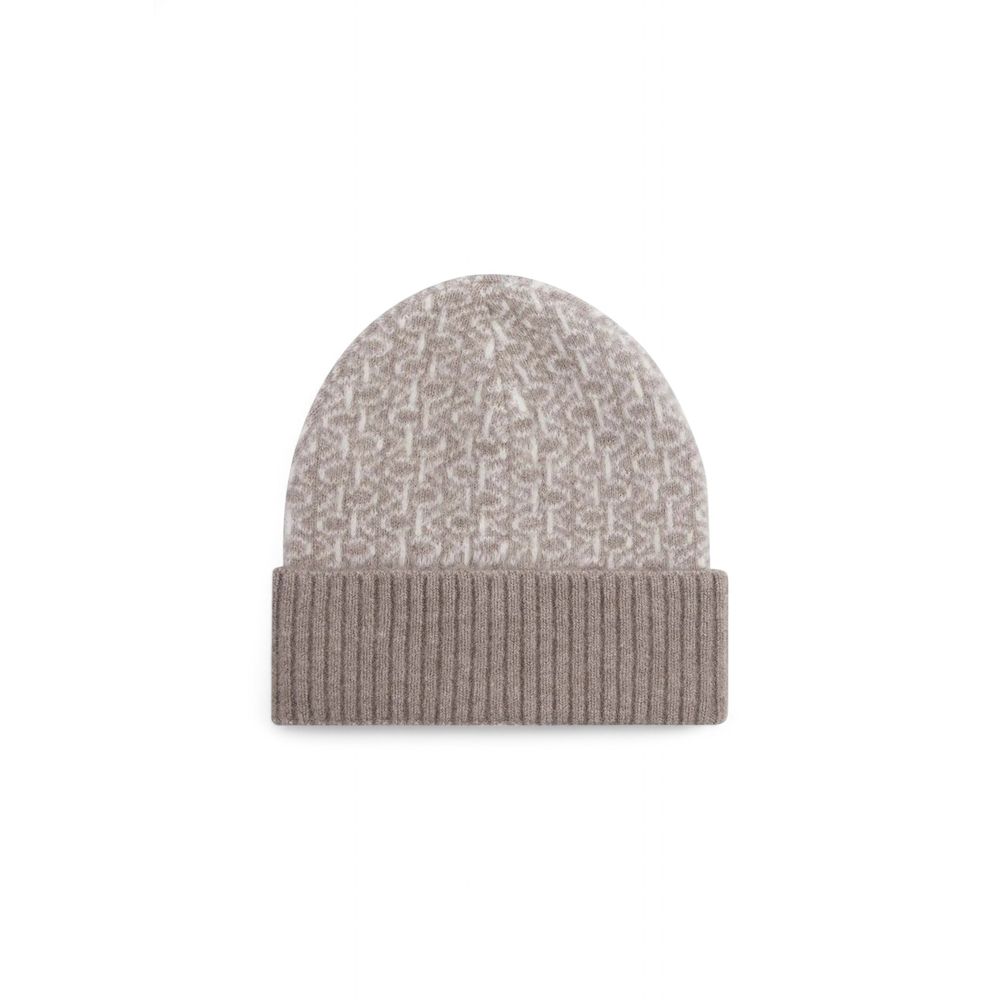 Calvin Klein Beige Alpacka Läderkepsar Baseballkeps
