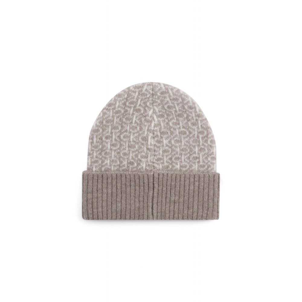 Calvin Klein Beige Alpacka Läderkepsar Baseballkeps