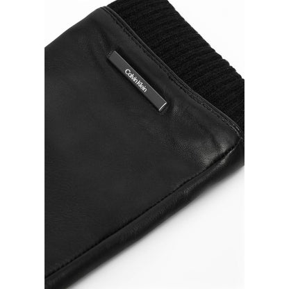 Calvin Klein svart läderhandske