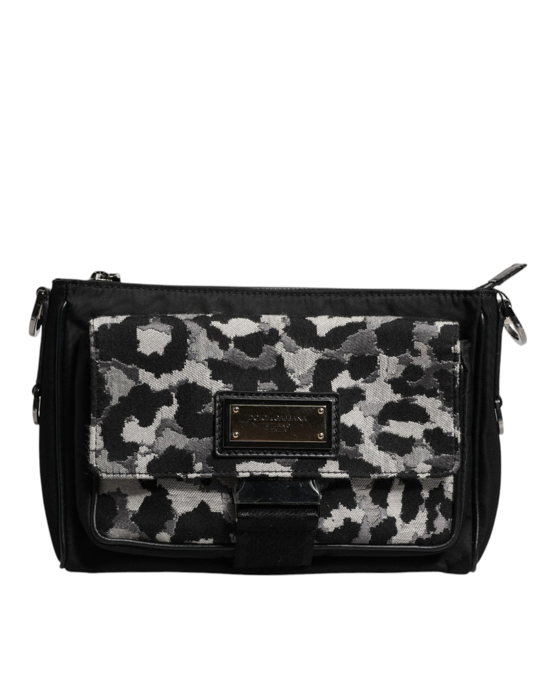 Dolce &amp;amp; Gabbana flerfärgad leopardfärgad jacquard axelväska