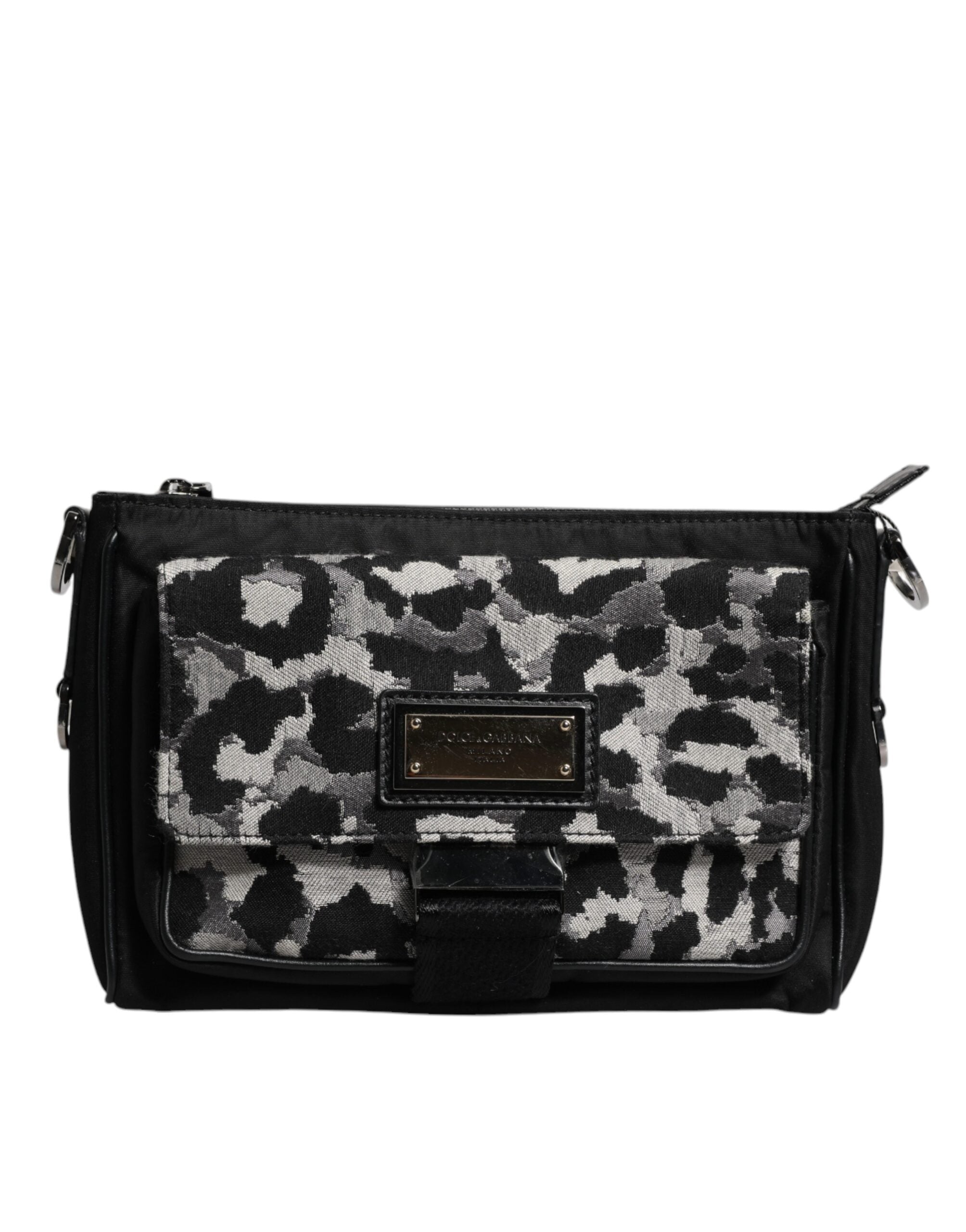 Dolce &amp; Gabbana Multicolor Leopard Jacquard Crossbody Bag